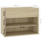 Schuhbank Sonoma-Eiche 60x30x45 cm Holzwerkstoff Schuhbank Sonoma-Eiche 60x30x45 cm Holzwerkstoff