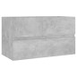 Waschbeckenunterschrank Betongrau 80x38,5x45 cm Holzwerkstoff Waschbeckenunterschrank Betongrau 80x38,5x45 cm Holzwerkstoff