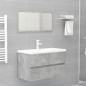 Waschbeckenunterschrank Betongrau 80x38,5x45 cm Holzwerkstoff Waschbeckenunterschrank Betongrau 80x38,5x45 cm Holzwerkstoff