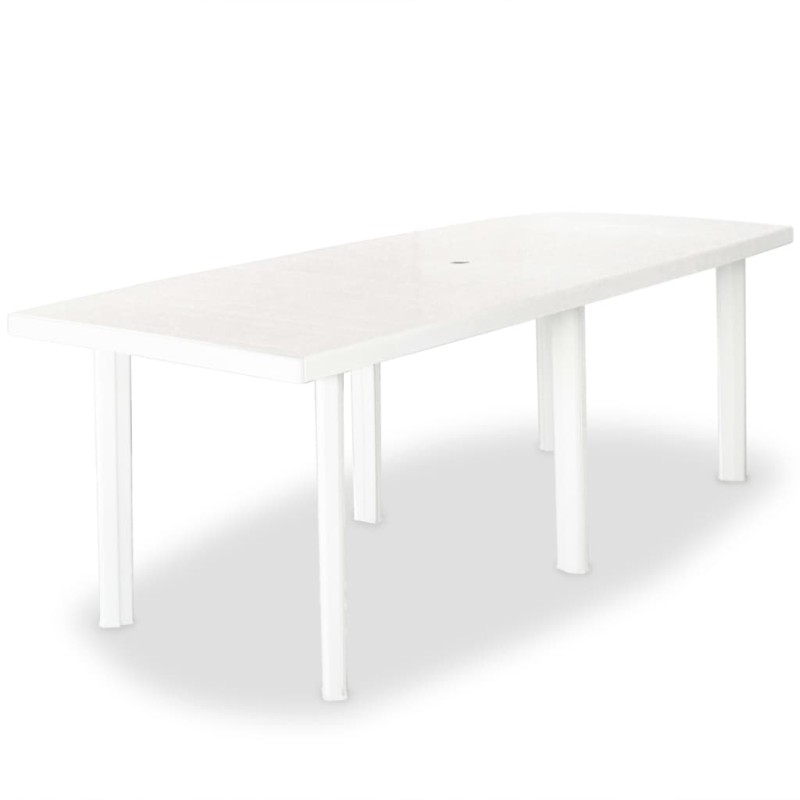 Gartentisch Weiß 210 x 96 x 72 cm Kunststoff Gartentisch Weiß 210 x 96 x 72 cm Kunststoff