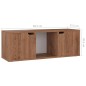 TV-Schrank Braun Eichen-Optik 88,5x27,5x30,5 cm Holzwerkstoff TV-Schrank Braun Eichen-Optik 88,5x27,5x30,5 cm Holzwerkstoff