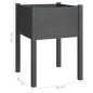 Pflanzkübel 2 Stk. Grau 50x50x70 cm Massivholz Kiefer Pflanzkübel 2 Stk. Grau 50x50x70 cm Massivholz Kiefer