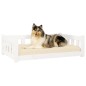 vidaXL Hundebett Weiß 95,5x65,5x28 cm Massivholz Kiefer vidaXL Hundebett Weiß 95,5x65,5x28 cm Massivholz Kiefer