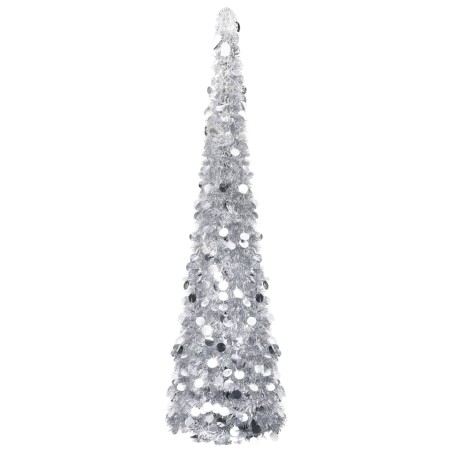 Künstlicher Pop-Up-Weihnachtsbaum Silbern 180 cm PET
