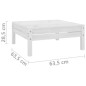 vidaXL Gartenhocker Weiß Massivholz Kiefer vidaXL Gartenhocker Weiß Massivholz Kiefer