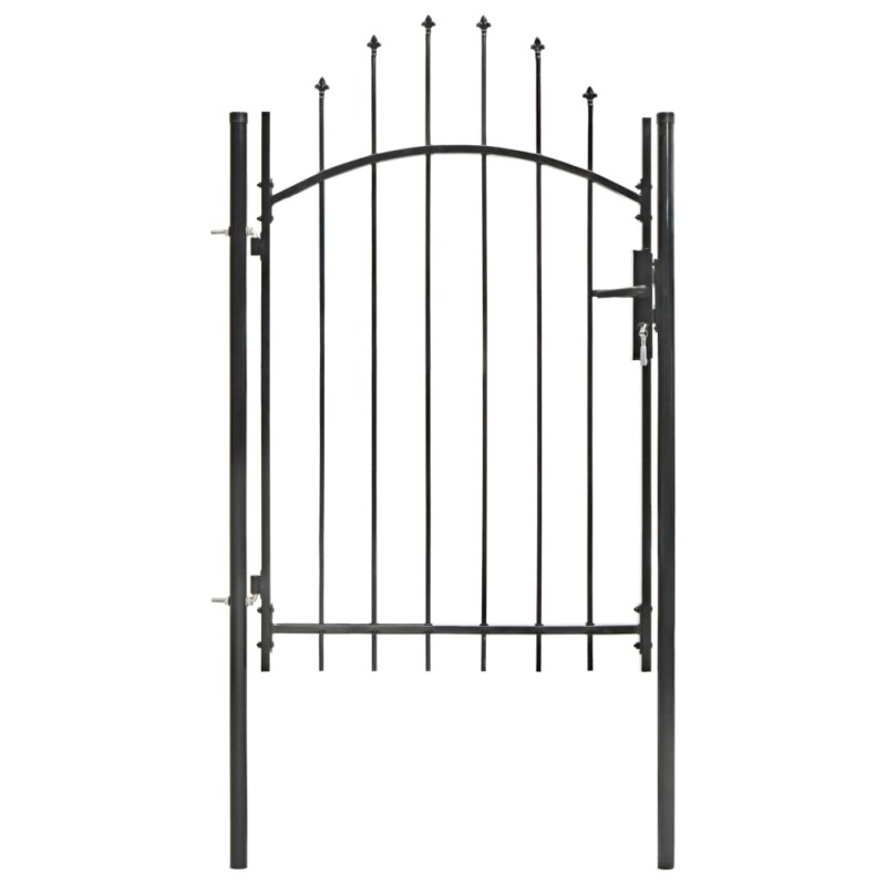 vidaXL Gartentor Stahl 1 x 2 m Schwarz vidaXL Gartentor Stahl 1 x 2 m Schwarz
