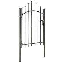 vidaXL Gartentor Stahl 1 x 2 m Schwarz