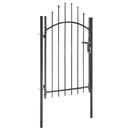 vidaXL Gartentor Stahl 1 x 2 m Schwarz