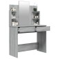 vidaXL Schminktisch mit Spiegel Grau Sonoma 96x40x142 cm vidaXL Schminktisch mit Spiegel Grau Sonoma 96x40x142 cm