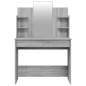 vidaXL Schminktisch mit Spiegel Grau Sonoma 96x40x142 cm vidaXL Schminktisch mit Spiegel Grau Sonoma 96x40x142 cm