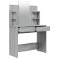 vidaXL Schminktisch mit Spiegel Grau Sonoma 96x40x142 cm vidaXL Schminktisch mit Spiegel Grau Sonoma 96x40x142 cm