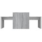 vidaXL Couchtisch-Set Grau Sonoma 100x48x40 cm Holzwerkstoff vidaXL Couchtisch-Set Grau Sonoma 100x48x40 cm Holzwerkstoff