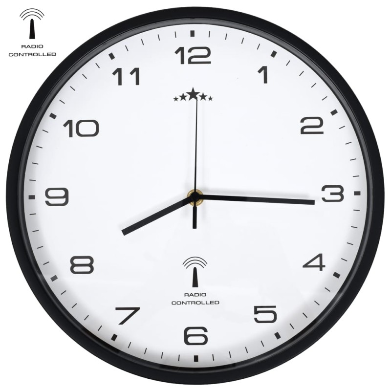 vidaXL Funkwanduhr Quarzwerk 31 cm Weiß & Schwarz vidaXL Funkwanduhr Quarzwerk 31 cm Weiß & Schwarz
