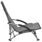 Klappbare Strandstühle 2 Stk. Grau Stoff Klappbare Strandstühle 2 Stk. Grau Stoff