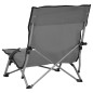 Klappbare Strandstühle 2 Stk. Grau Stoff Klappbare Strandstühle 2 Stk. Grau Stoff