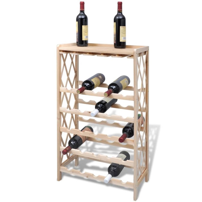 Weinregal für 25 Flaschen Massivholz Tanne Weinregal für 25 Flaschen Massivholz Tanne