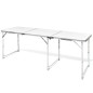 Campingtisch zusammenklappbar höhenverstellbar Aluminium 180 x 60 cm Campingtisch zusammenklappbar höhenverstellbar Aluminium 180 x 60 cm