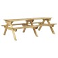 Picknicktisch mit Bänken 220x122x72 cm Kiefernholz Imprägniert Picknicktisch mit Bänken 220x122x72 cm Kiefernholz Imprägniert
