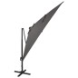 Ampelschirm mit Mast und LED Anthrazit 300 cm Ampelschirm mit Mast und LED Anthrazit 300 cm