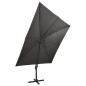 Ampelschirm mit Mast und LED Anthrazit 300 cm Ampelschirm mit Mast und LED Anthrazit 300 cm