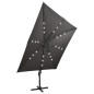 Ampelschirm mit Mast und LED Anthrazit 300 cm Ampelschirm mit Mast und LED Anthrazit 300 cm