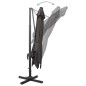 Ampelschirm mit Mast und LED Anthrazit 300 cm Ampelschirm mit Mast und LED Anthrazit 300 cm