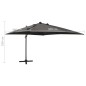 Ampelschirm mit Mast und LED Anthrazit 300 cm Ampelschirm mit Mast und LED Anthrazit 300 cm