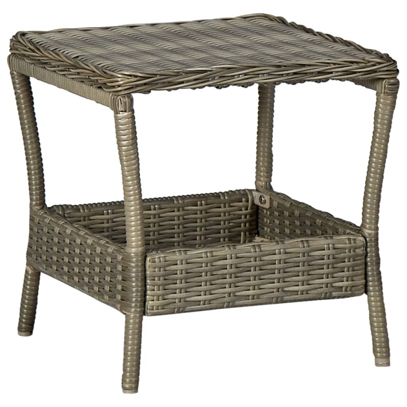 vidaXL Gartentisch Braun 45x45x46,5 cm Poly Rattan vidaXL Gartentisch Braun 45x45x46,5 cm Poly Rattan