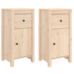 Sideboards 2 Stk. 40x35x80 cm Massivholz Kiefer