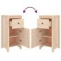 Sideboards 2 Stk. 40x35x80 cm Massivholz Kiefer Sideboards 2 Stk. 40x35x80 cm Massivholz Kiefer