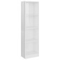 vidaXL Bücherregal 4 Fächer Hochglanz-Weiß 40x24x142 cm Holzwerkstoff vidaXL Bücherregal 4 Fächer Hochglanz-Weiß 40x24x142 cm Holzwerkstoff