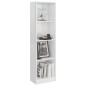 vidaXL Bücherregal 4 Fächer Hochglanz-Weiß 40x24x142 cm Holzwerkstoff vidaXL Bücherregal 4 Fächer Hochglanz-Weiß 40x24x142 cm Holzwerkstoff