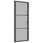 Innentür 83x201,5 cm Schwarz Mattglas und Aluminium Innentür 83x201,5 cm Schwarz Mattglas und Aluminium