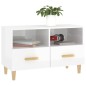 vidaXL TV-Schrank Hochglanz-Weiß 80x36x50 cm Holzwerkstoff vidaXL TV-Schrank Hochglanz-Weiß 80x36x50 cm Holzwerkstoff
