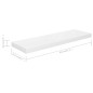Schwebende Wandregale 4 Stk. Hochglanz-Weiß 80x23,5x3,8cm MDF Schwebende Wandregale 4 Stk. Hochglanz-Weiß 80x23,5x3,8cm MDF
