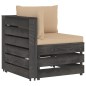 vidaXL 8-tlg. Garten-Lounge-Set mit Kissen Grau Imprägniertes Holz vidaXL 8-tlg. Garten-Lounge-Set mit Kissen Grau Imprägniertes Holz