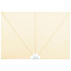 Faltbarer Terrassen-Seitenfächer Creme 400×200 cm