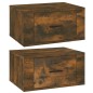 Wand-Nachttische 2 Stk. Räuchereiche 50x36x25 cm Wand-Nachttische 2 Stk. Räuchereiche 50x36x25 cm