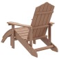 Adirondack-Gartenstuhl mit Fußstütze HDPE Braun Adirondack-Gartenstuhl mit Fußstütze HDPE Braun