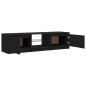 vidaXL TV-Schrank mit LED-Leuchten Schwarz 140x40x35,5 cm vidaXL TV-Schrank mit LED-Leuchten Schwarz 140x40x35,5 cm