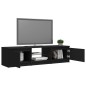 vidaXL TV-Schrank mit LED-Leuchten Schwarz 140x40x35,5 cm vidaXL TV-Schrank mit LED-Leuchten Schwarz 140x40x35,5 cm