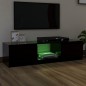 vidaXL TV-Schrank mit LED-Leuchten Schwarz 140x40x35,5 cm vidaXL TV-Schrank mit LED-Leuchten Schwarz 140x40x35,5 cm
