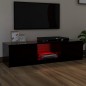 vidaXL TV-Schrank mit LED-Leuchten Schwarz 140x40x35,5 cm vidaXL TV-Schrank mit LED-Leuchten Schwarz 140x40x35,5 cm