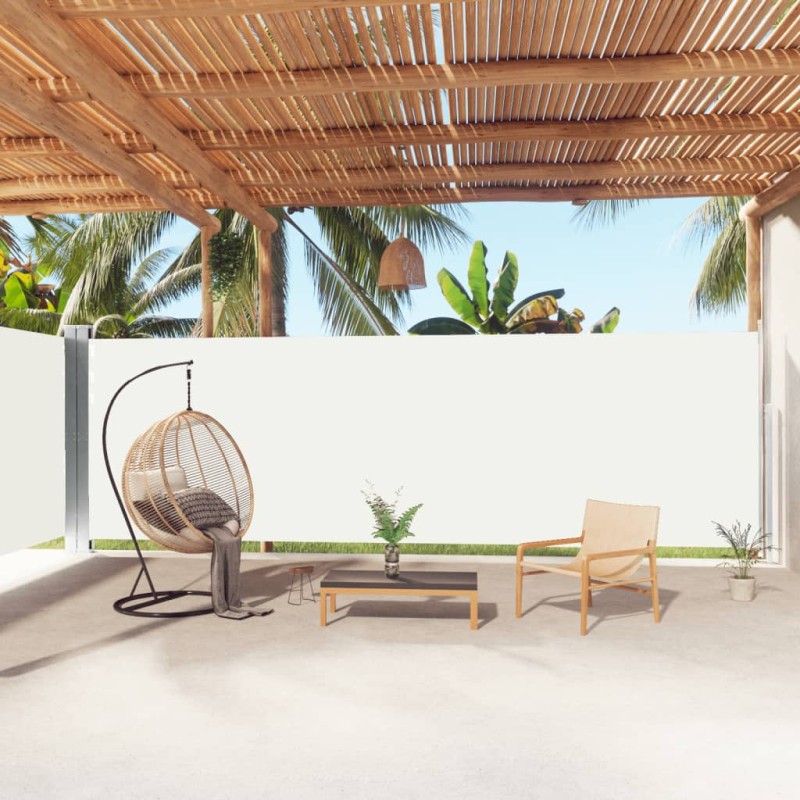vidaXL Seitenmarkise Ausziehbar Creme 200x1000 cm vidaXL Seitenmarkise Ausziehbar Creme 200x1000 cm