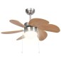Deckenventilator mit Lampe 76 cm Hellbraun Deckenventilator mit Lampe 76 cm Hellbraun