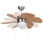 Deckenventilator mit Lampe 76 cm Hellbraun Deckenventilator mit Lampe 76 cm Hellbraun