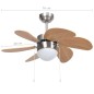 Deckenventilator mit Lampe 76 cm Hellbraun Deckenventilator mit Lampe 76 cm Hellbraun