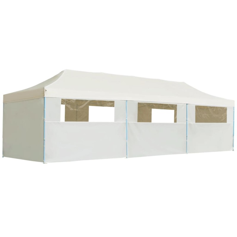 Faltzelt Partyzelt Pop-Up mit 8 Seitenwänden 3 x 9 m Creme Faltzelt Partyzelt Pop-Up mit 8 Seitenwänden 3 x 9 m Creme
