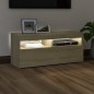 TV-Schrank mit LED-Leuchten Sonoma-Eiche 90x35x40 cm TV-Schrank mit LED-Leuchten Sonoma-Eiche 90x35x40 cm