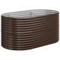 vidaXL Hochbeet Pulverbeschichteter Stahl 152x80x68 cm Braun vidaXL Hochbeet Pulverbeschichteter Stahl 152x80x68 cm Braun